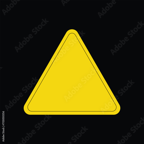 yellow warning tringle sign, warning sign 