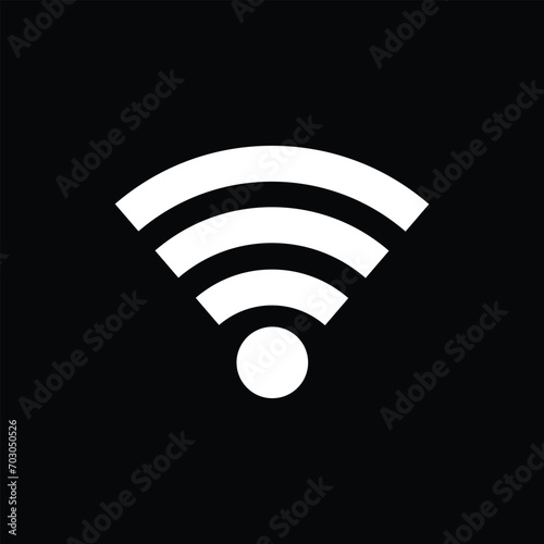 wi fi sign on black 