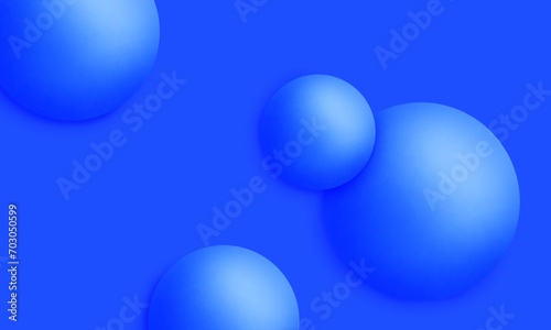 Blue background with 3D circle
