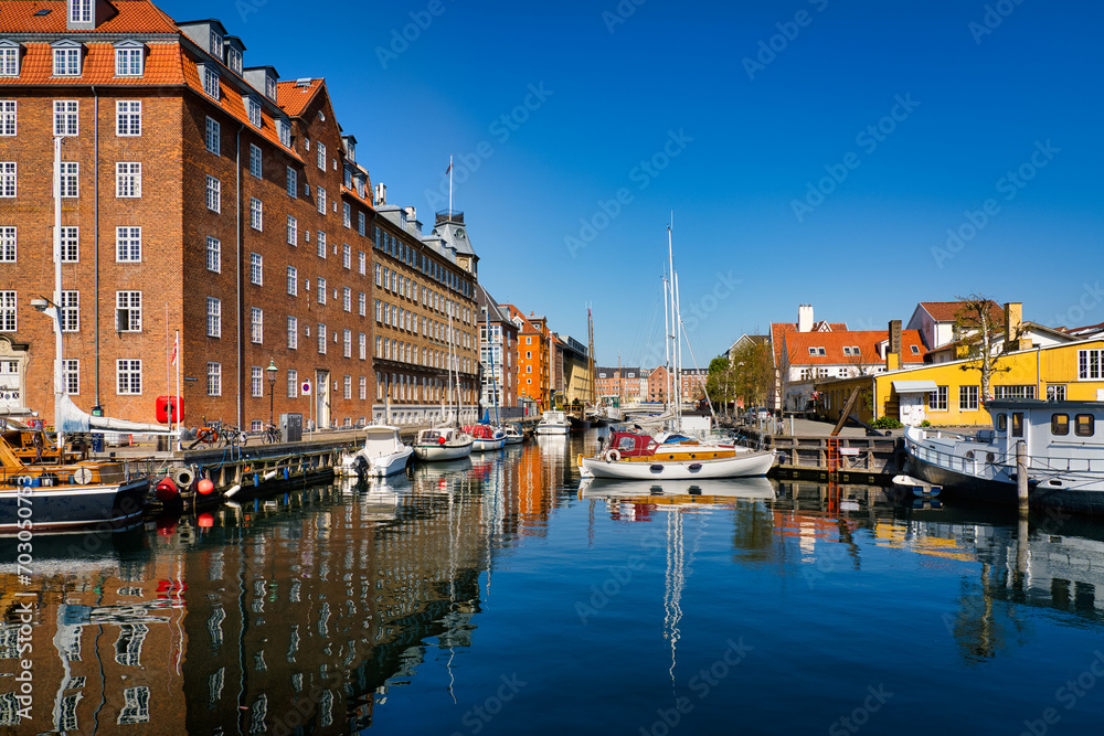 Fototapeta premium Christianshavn canal is a canal in the Christianshavn neighbourhood of Copenhagen, Denmark