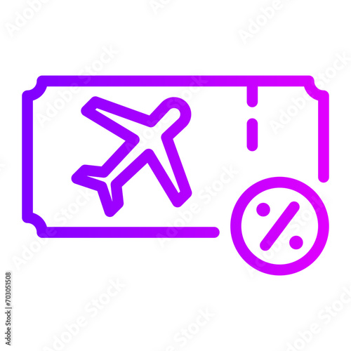ticket gradient icon
