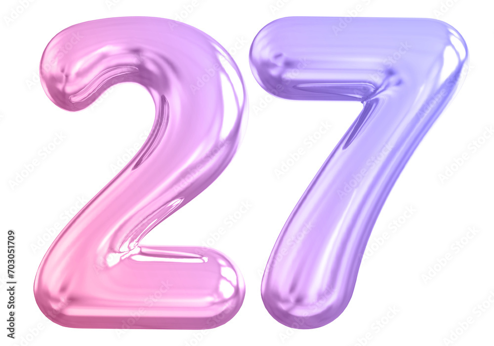Gradient Bubble Number 27 luxury render Gradient Bubble Number 27 luxury render