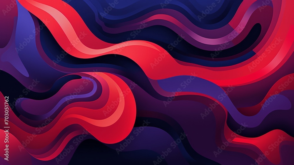 Colorful Abstract Background with Wavy Shapes Stock Illustration ...