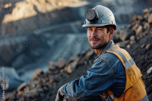Confident Male Mine worker at work portrait