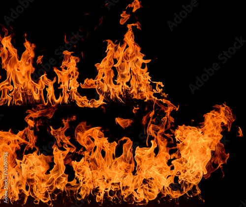fire with particles for background. beautiful flame of burning fire