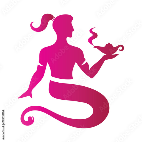 Genie Logo Design Vector Template