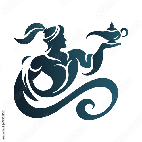 Genie Logo Design Vector Template
