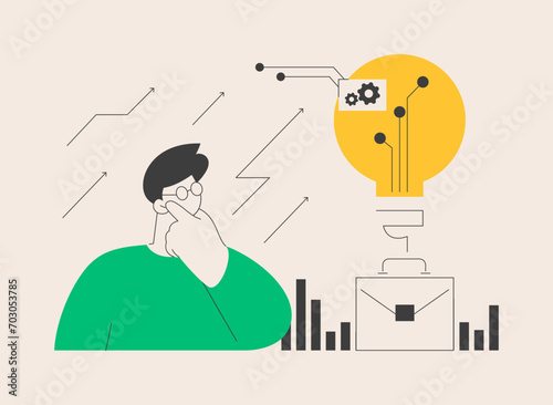 Business strategy abstract concept vector illustration.