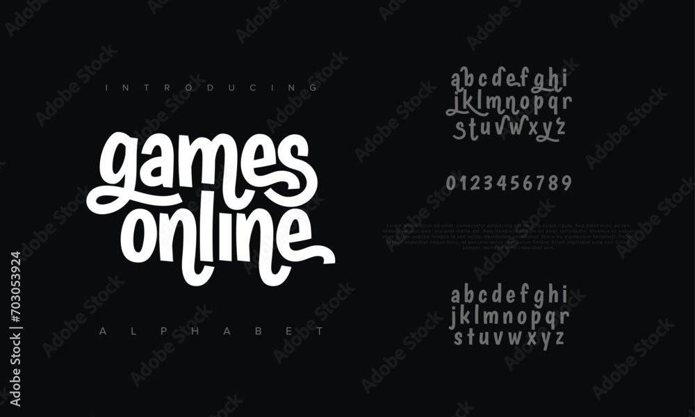 Gamesonline creative modern urban alphabet font. Digital abstract moslem, futuristic, fashion, sport, minimal technology typography. Simple numeric vector illustration Gamesonline creative modern urban alphabet font. Digital abstract moslem, futuristic, fashion, sport, minimal technology typography. Simple numeric vector illustration