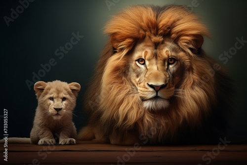 Generative AI image of lions kingdom