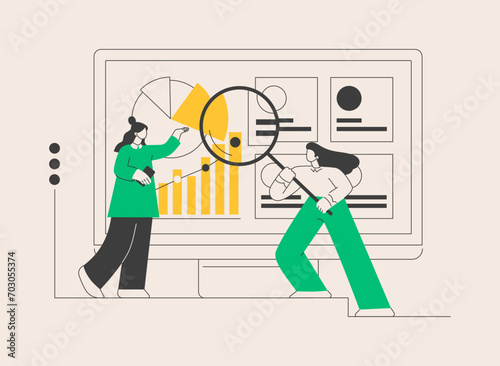 Business analysis abstract concept vector illustration.