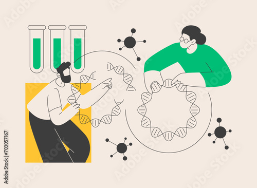 Gene therapy abstract concept vector illustration.