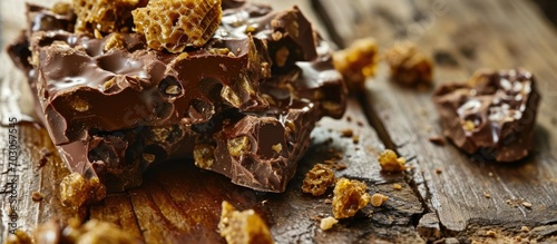 Crunchy chocolate honeycomb candy