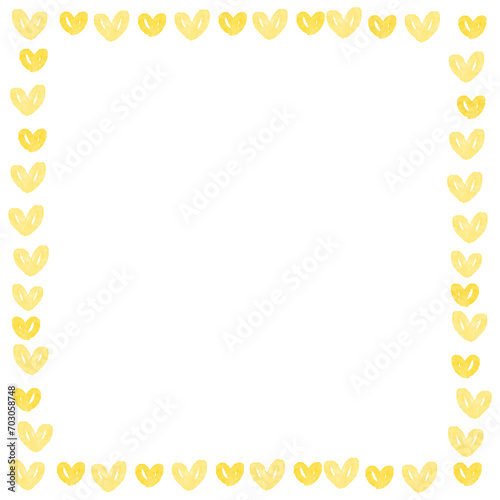 Vector romantic valentine’s day frame in watercolor