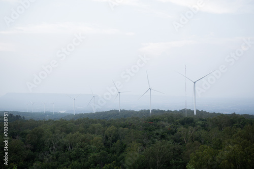 Water turbines are used to produce natural energy.