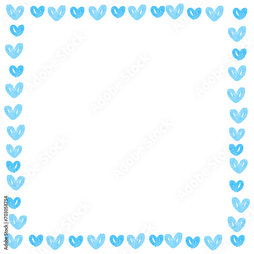 Vector romantic valentine’s day frame in watercolor