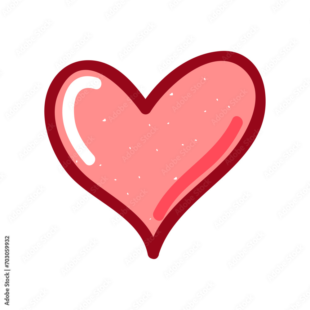 Vector doodle hand drawn heart drawing Vector doodle hand drawn heart drawing