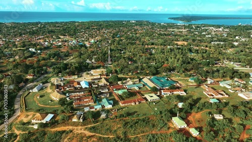 Aerial view of Mtwara town in southern Tanzania photo