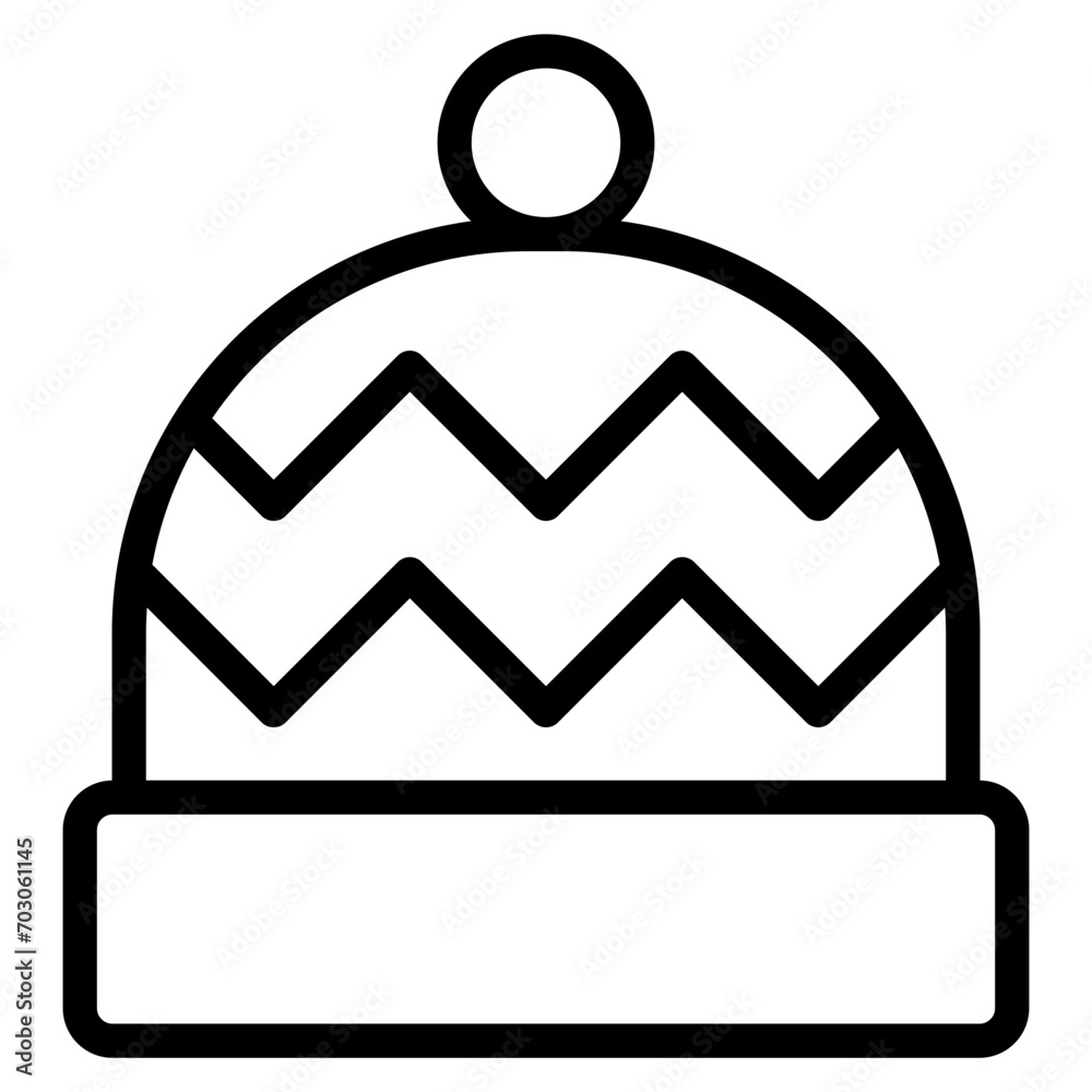 Winter hat icon.