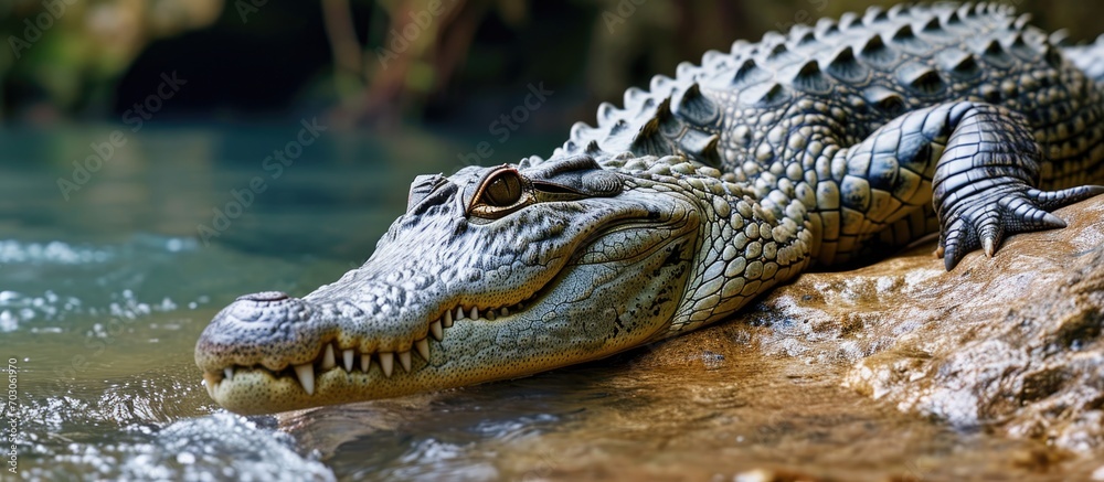 Obraz premium Cuban crocodile, only found in Cuba.