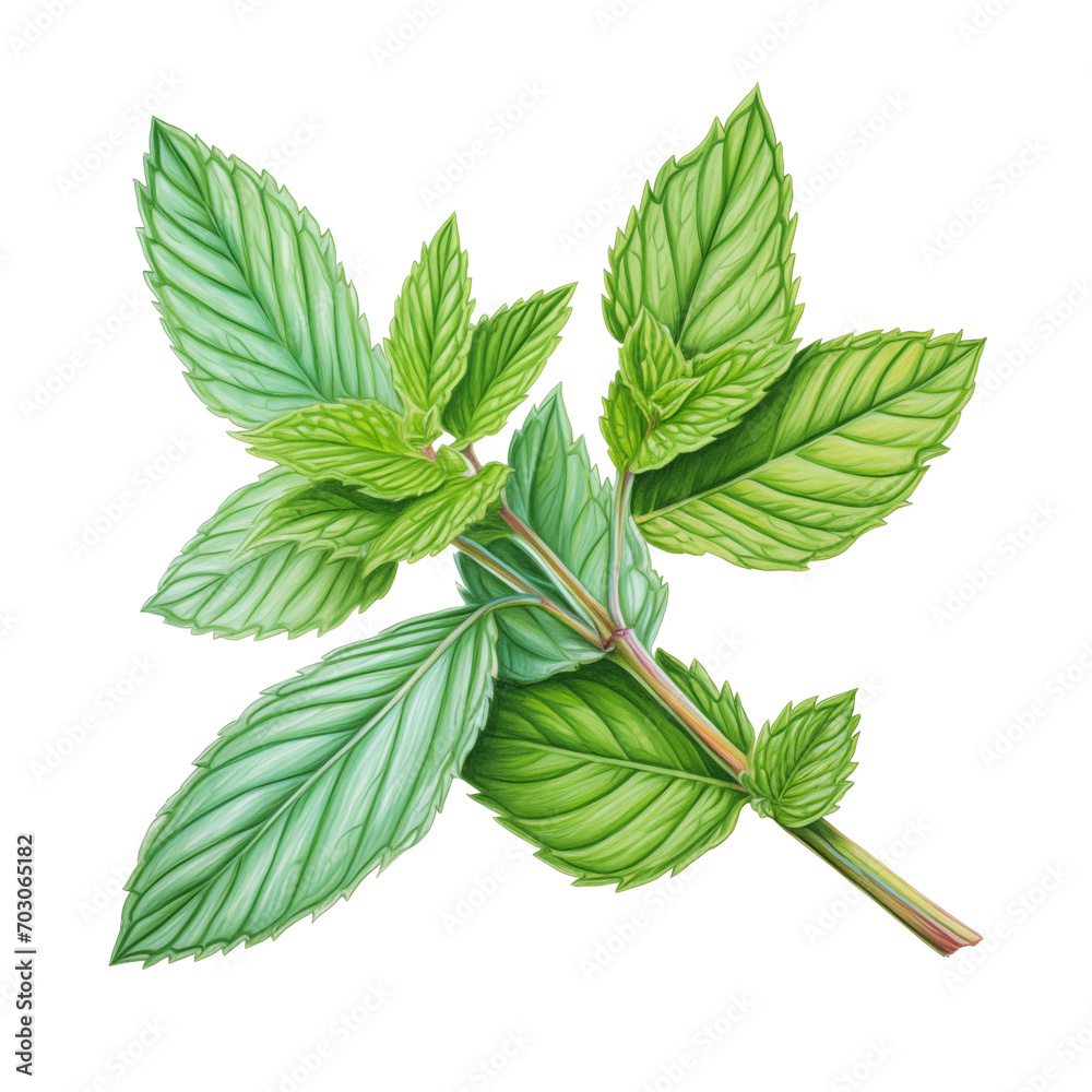 Mint - Colored Pencil Illustration Mint - Colored Pencil Illustration