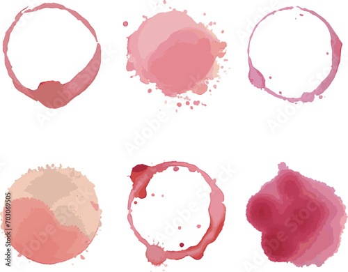 フレーム　墨の輪　筆　水墨画　墨絵　和風　水彩　コピースペース　イラスト素材セット