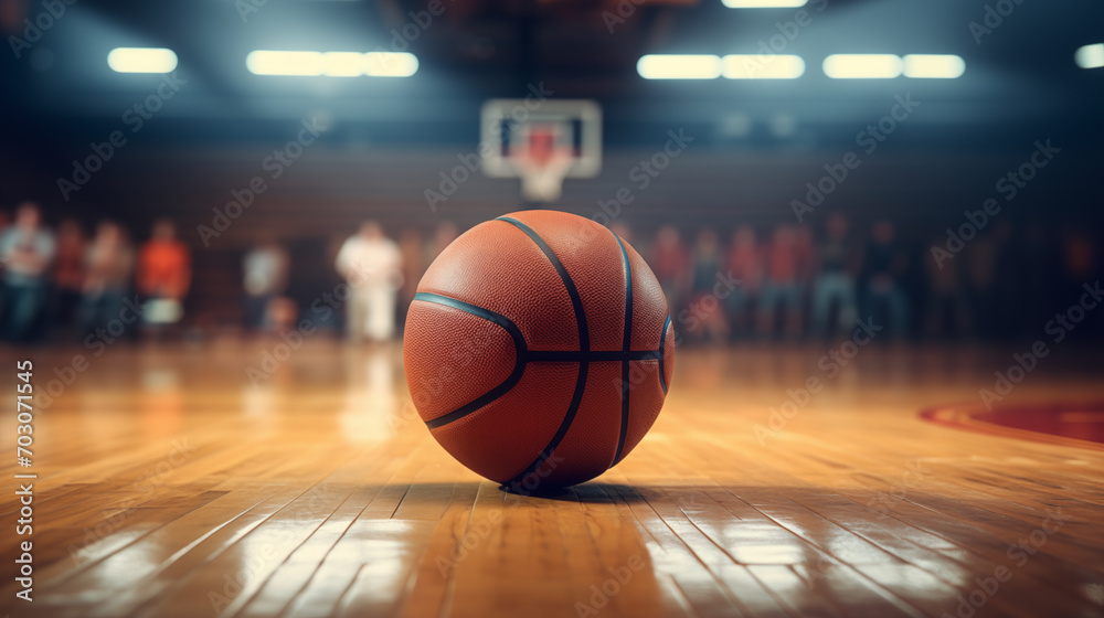Basketball on the basketball court Basketball on the basketball court