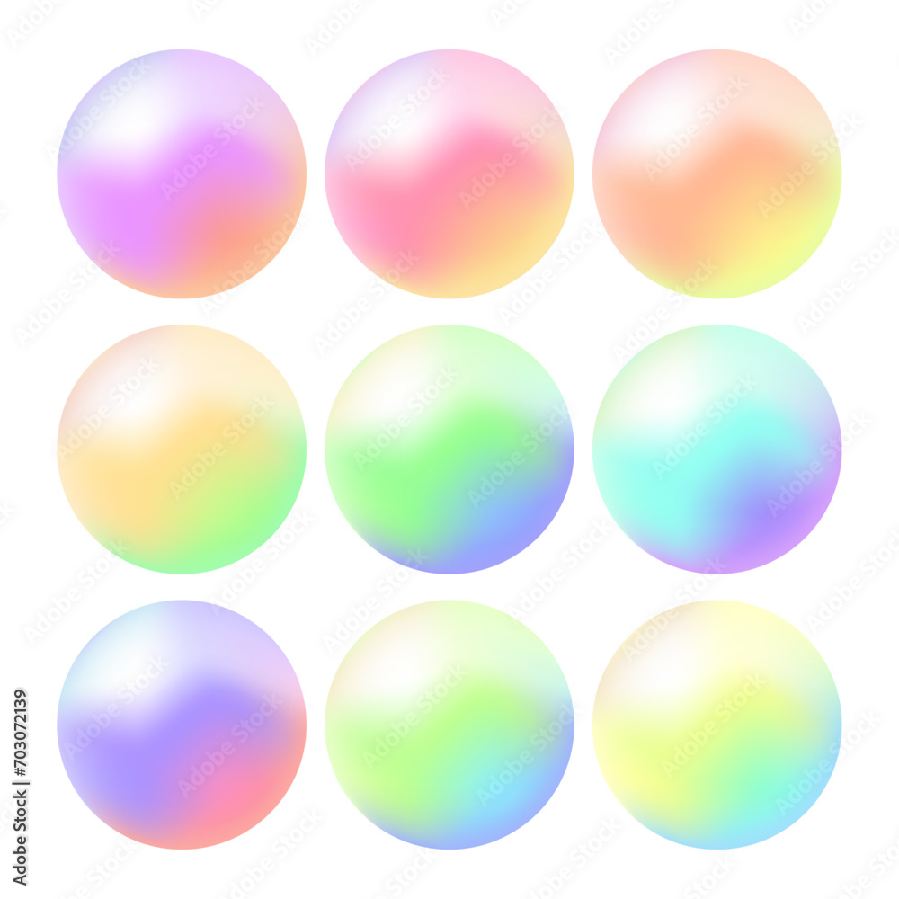 Vector modern holographic gradient collection