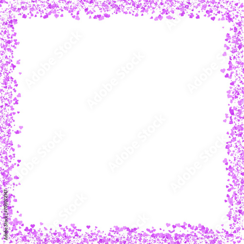 Vector purple heart frame for valentines day abstract love background © Nganhaycuoi