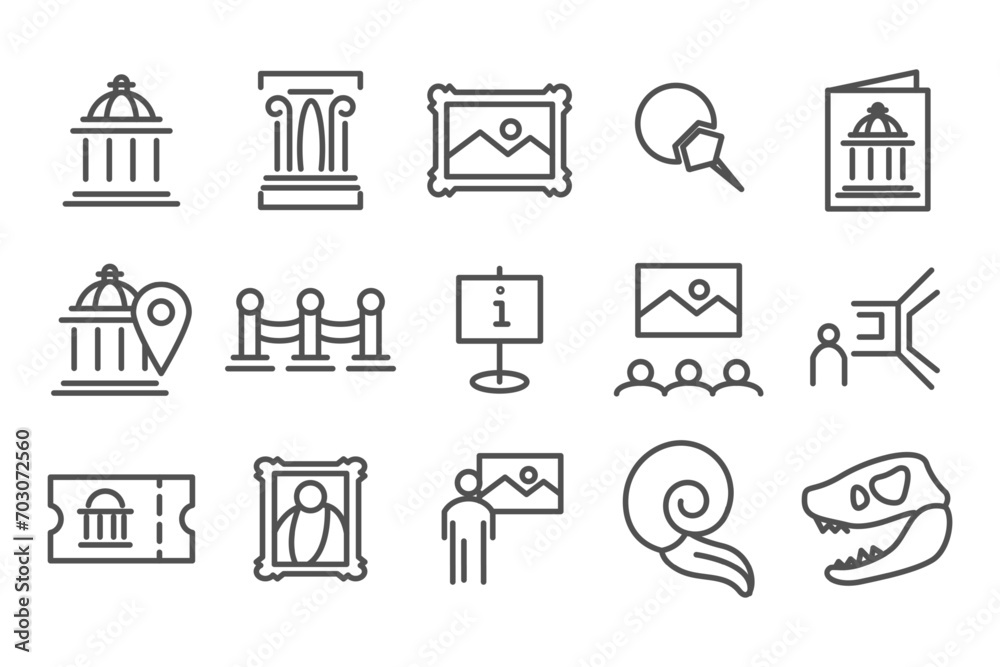 museum category line icon pixel perfect vector design museum category line icon pixel perfect vector design