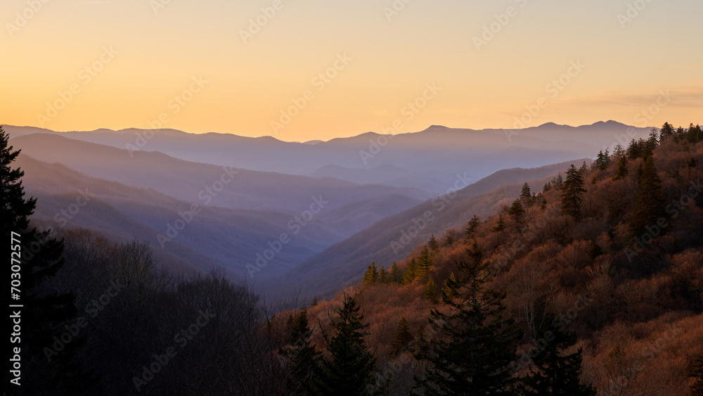Smokey Mountain Sunrise in North Carolina.