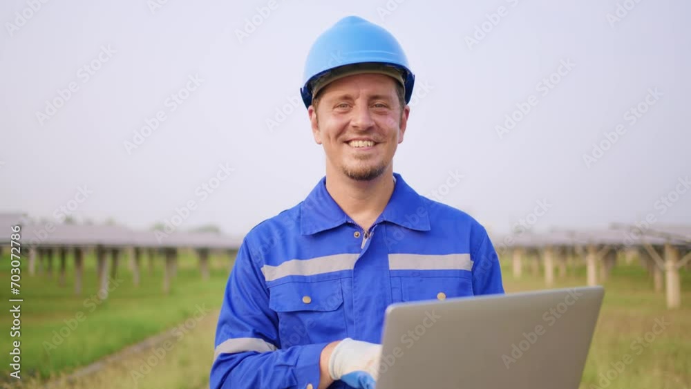 Portrait of engineer work to maintenance of photovoltaic panel system. Portrait of engineer work to maintenance of photovoltaic panel system.