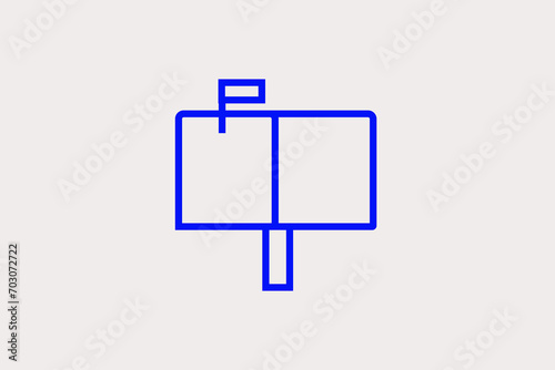 mailbox illustration. Vector illustration in flat style design.