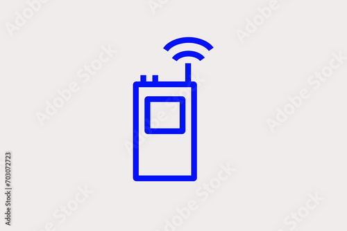radio transmitter illustration. Vector illustration in flat style design.