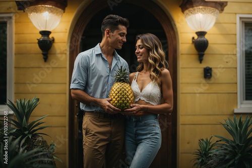 Sexy Married Couple Pineapple photo