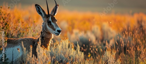 Canadian prairies' pronghorn photo