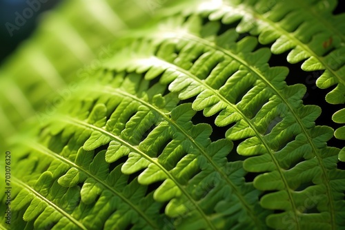Sori patterns on the underside of fern fronds. photo