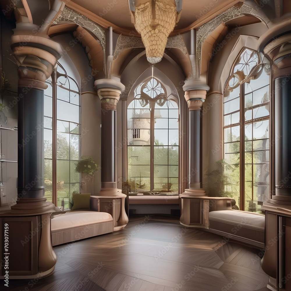 A whimsical fairy-tale castle-themed playroom with turrets, secret passages, and royal decor3