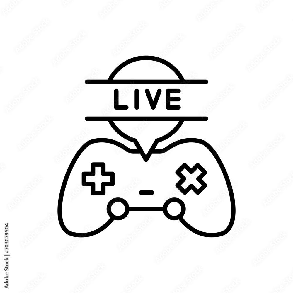 Game streaming outline icons, minimalist vector illustration ,simple transparent graphic element .Isolated on white background Game streaming outline icons, minimalist vector illustration ,simple transparent graphic element .Isolated on white background