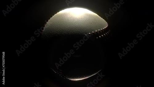 Baseball Graphic in epic lighting on Black photo
