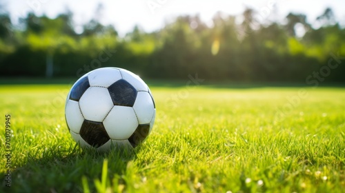 Soccer Ball on a Lush Green Field