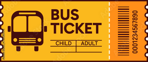 Clip Art Bus Tickets for Travelling Trip