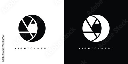The night camera logo design is unique and modern