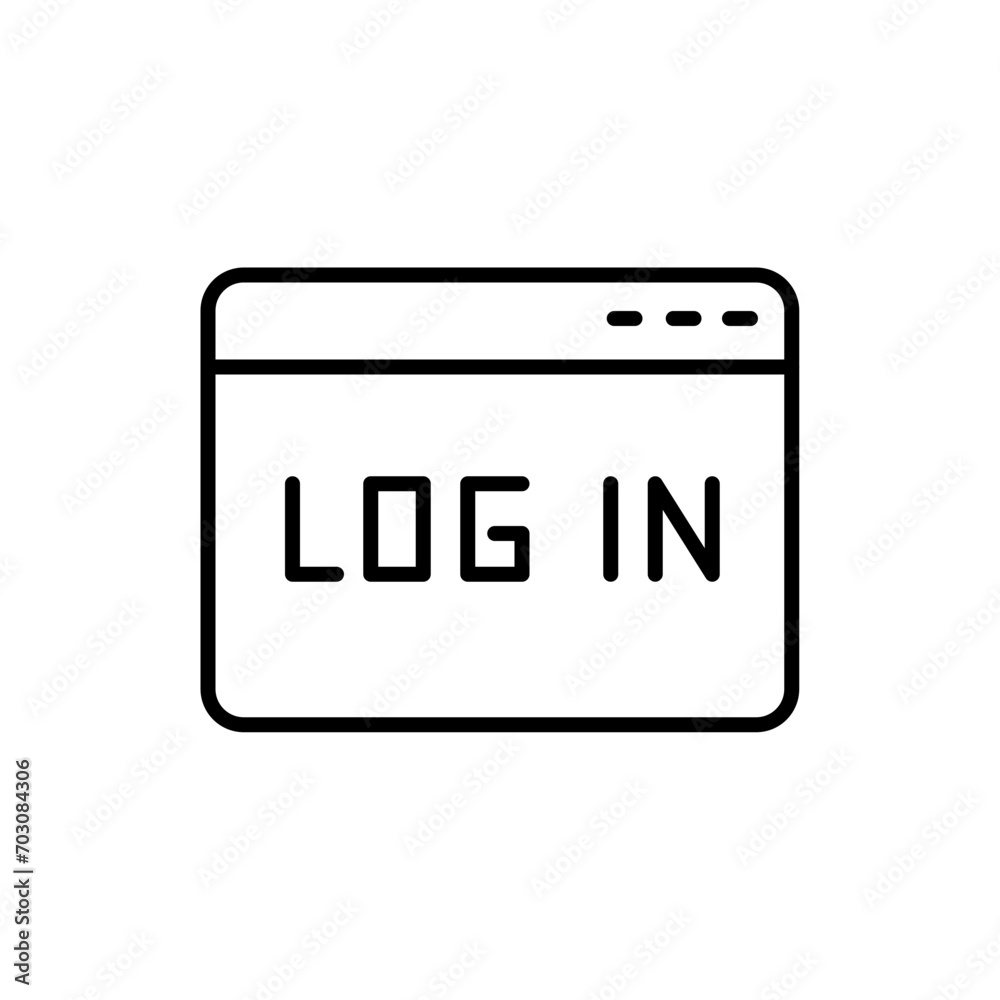 Login screen outline icons, minimalist vector illustration ,simple transparent graphic element .Isolated on white background Login screen outline icons, minimalist vector illustration ,simple transparent graphic element .Isolated on white background