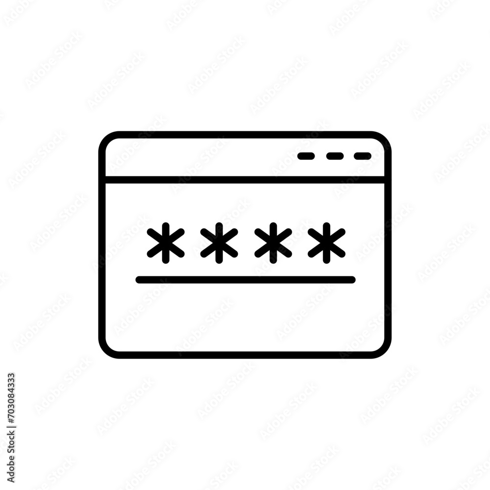 Password login outline icons, minimalist vector illustration ,simple transparent graphic element .Isolated on white background Password login outline icons, minimalist vector illustration ,simple transparent graphic element .Isolated on white background