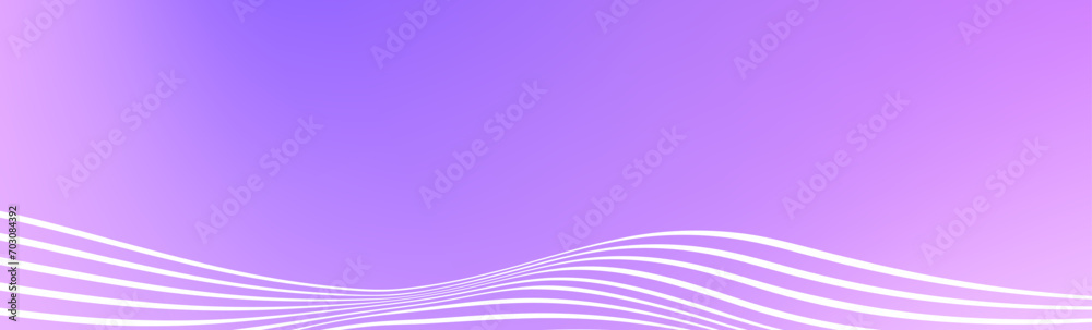 Abstract wave lines on purple gradient background. Wide banner with curve liquid stripes. Frame border concept for footer, poster, brochure, website, cover, header, flyer. Violet fluid vector footer Abstract wave lines on purple gradient background. Wide banner with curve liquid stripes. Frame border concept for footer, poster, brochure, website, cover, header, flyer. Violet fluid vector footer