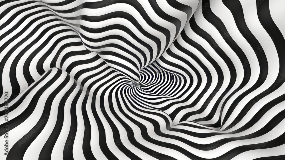 Naklejka premium A hypnotic swirl illusion drawing the viewer's gaze