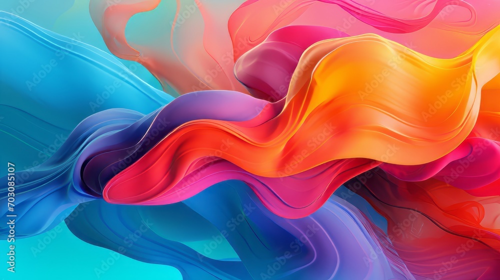 Abstract Liquid Symphony  Liquid like symphony of colors in a gradient