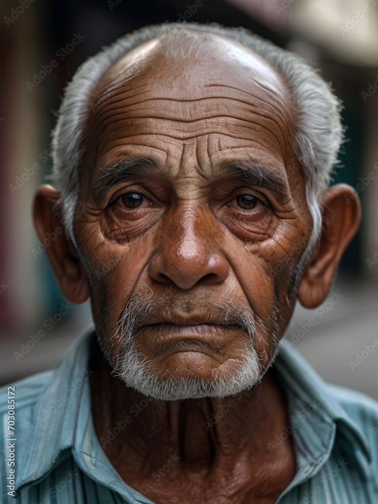 Portrait of an old Latin American man Portrait of an old Latin American man