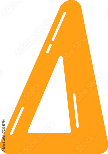 Cute Mathematic Delta or Discriminant Sign Symbol, Math Subject Education